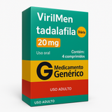 Tadalafila 20mg – 4 Comprimidos | Potência elevada para momentos intensos