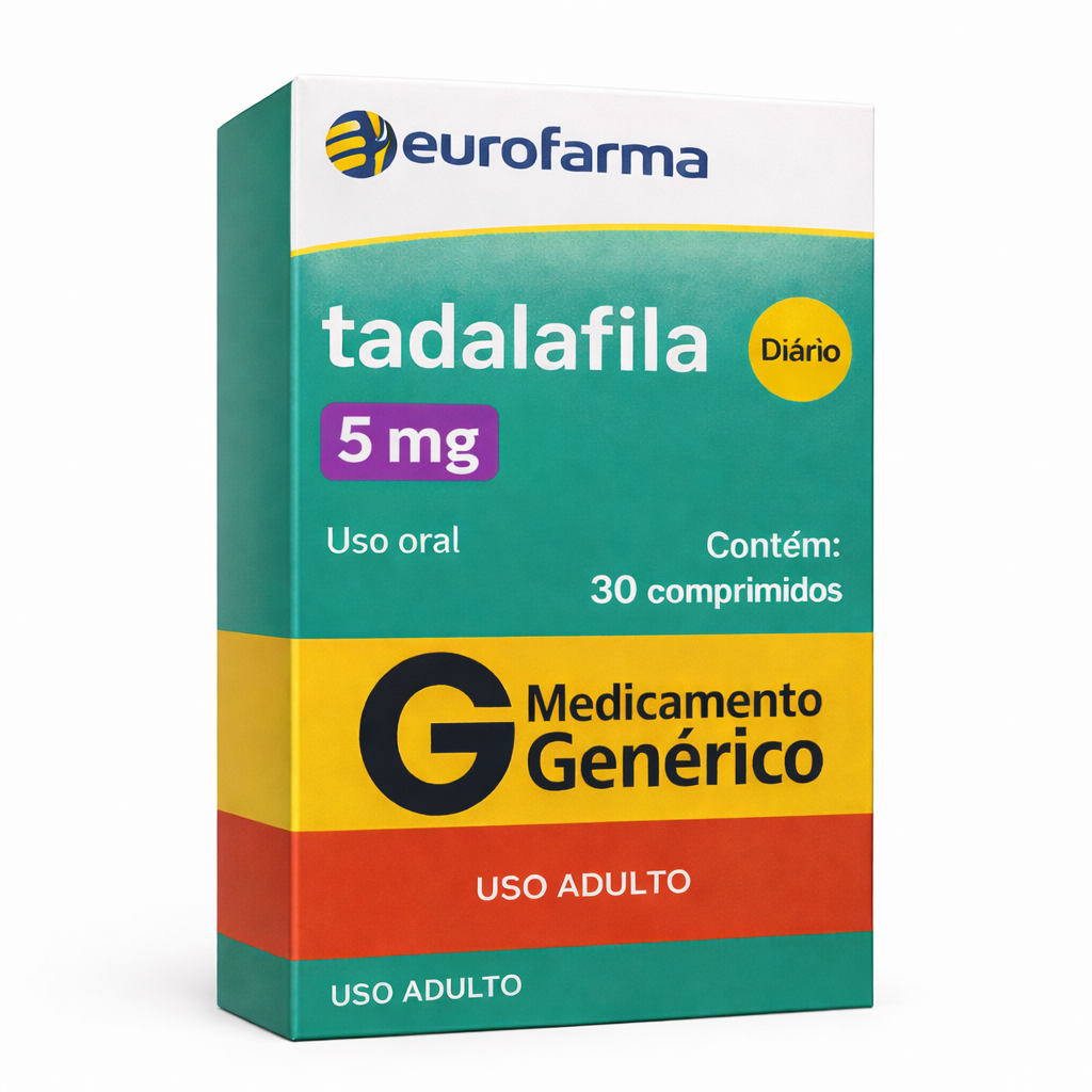 Caixa de tadalafila 5mg VirilMen com 30 comprimidos, produto original para uso masculino